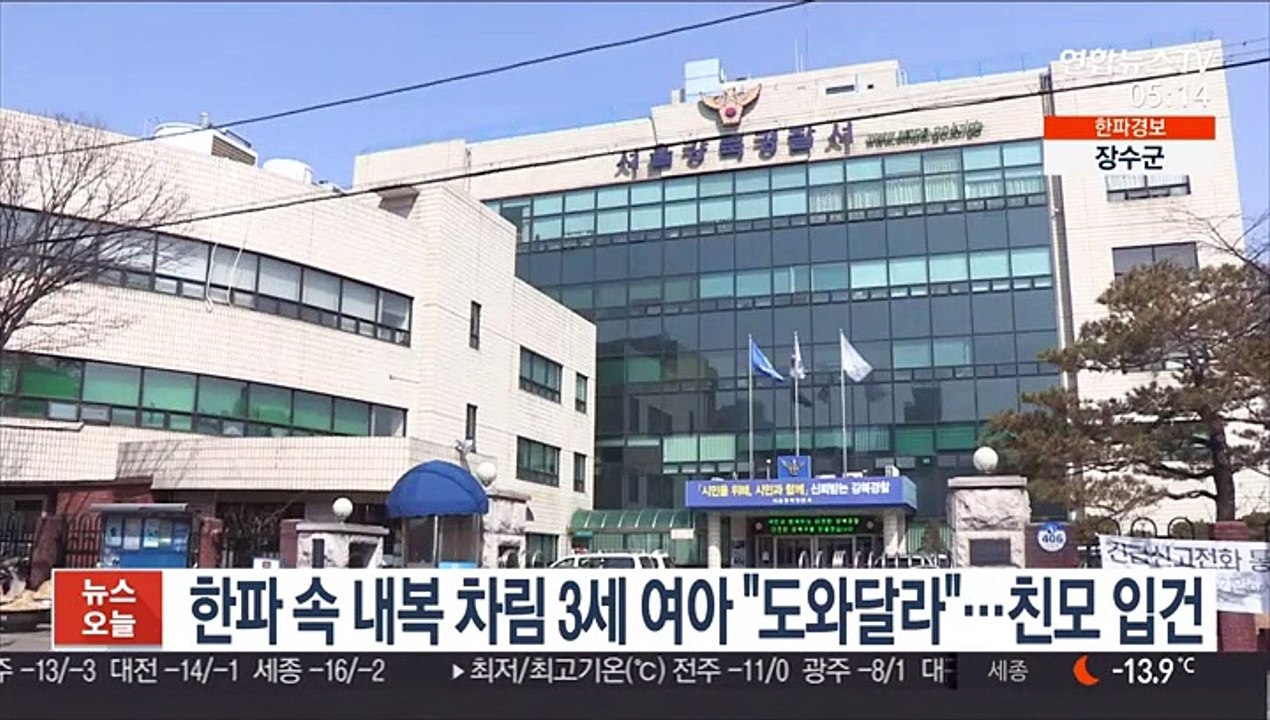 한파 속 내복 차림 3세 여아 "도와달라"…친모 입건