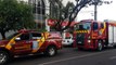 Fumaça em agência bancária no Centro mobiliza equipes do Corpo de Bombeiros, no Centro