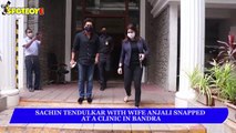 Sachin Tendulkar with Wife Anjali Tendulkar Spotted at a Clinic in Bandra | SpotboyE