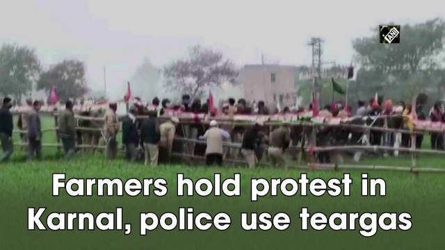 Farmers hold protest in Karnal, police use teargas