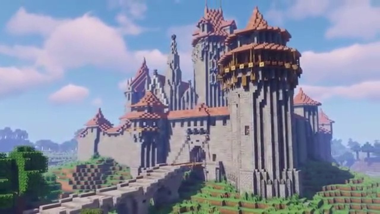 Minecraft castle timelapse