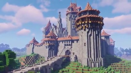 Minecraft castle timelapse