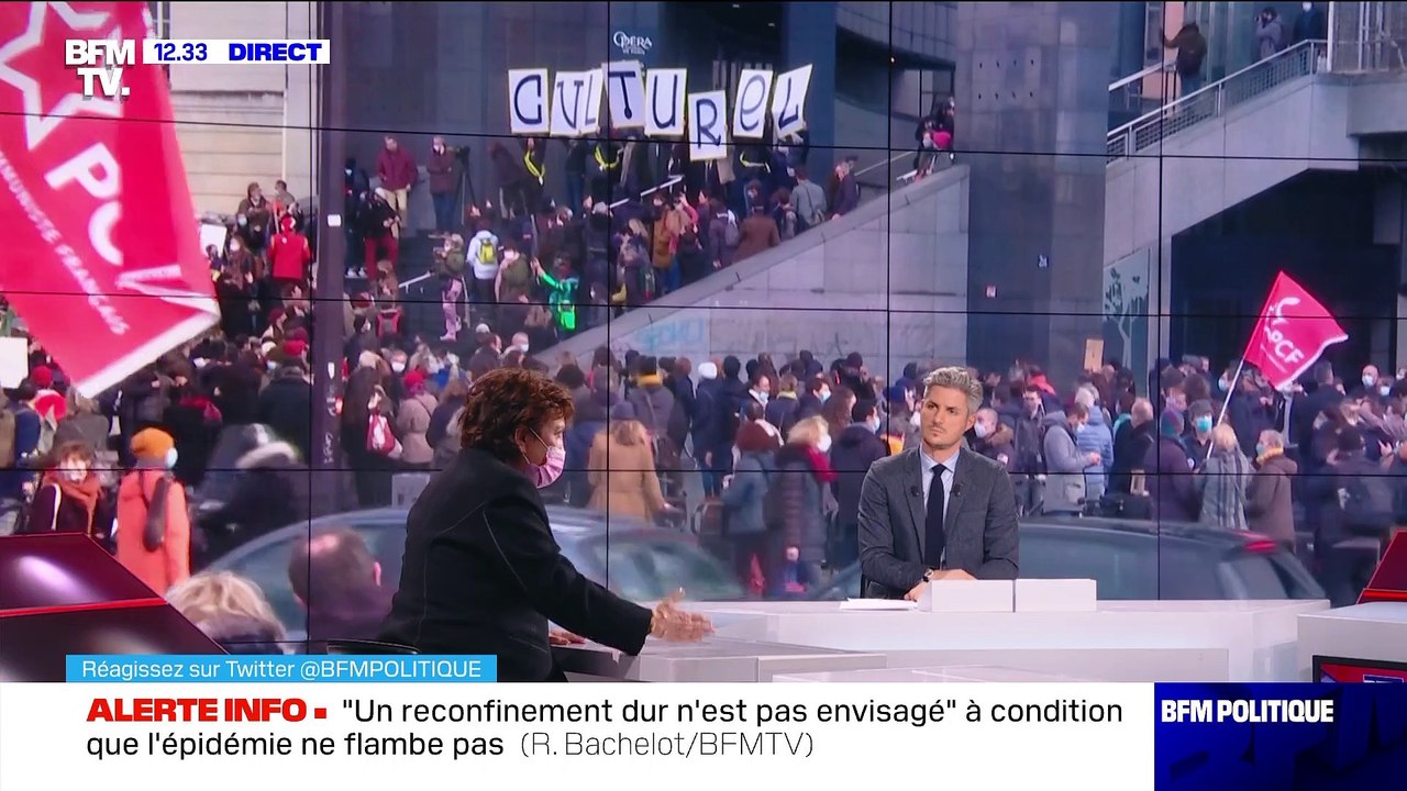 Covid : "L'idée du passeport vaccinal me paraît choquante, à l'unanimité les acteurs du spectacle vivant ont rejeté l'idée", Roselyne Bachelot - 10/01