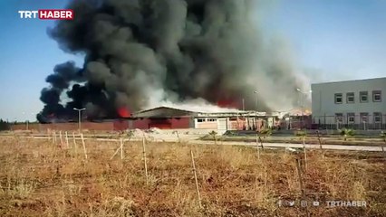 Lojistik deposunda yangın