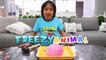 Giant Balloon Melting Ice Easy DIY Science Experiment for kids with Ryan