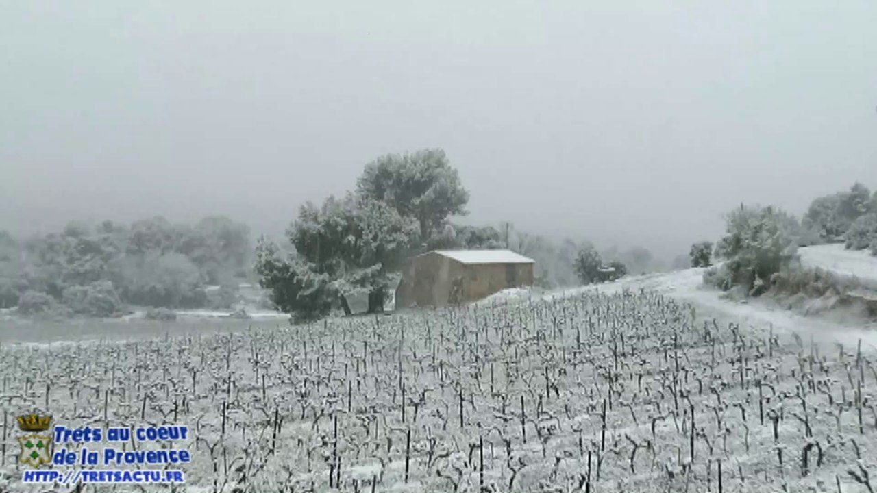 Trets sous la neige et route de kirbon ce dimanche 10 janvier 2021