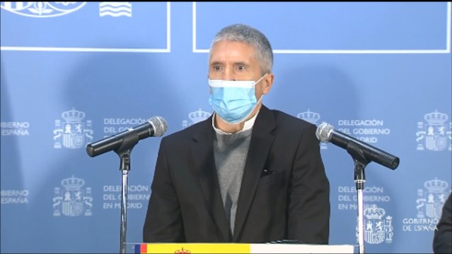 Marlaska señala que no hay daños importantes a bienes en Madrid