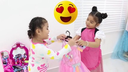Suri & Annie Pretend Play Cinderella Story for Kids
