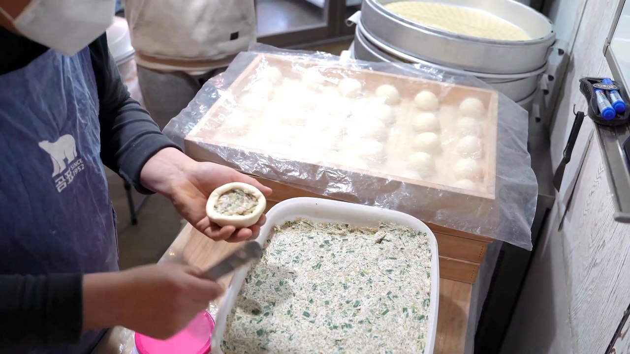 Korean handmade  Dumpling Making  Korean Street food