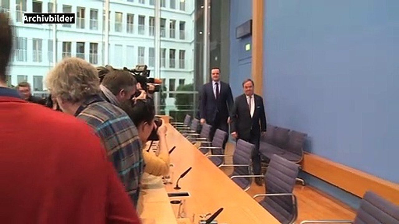 Laschet und Spahn demonstrieren vor CDU-Parteitag Einigkeit