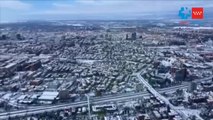 Los efectos de la nevada sobre Madrid, a vista de pájaro