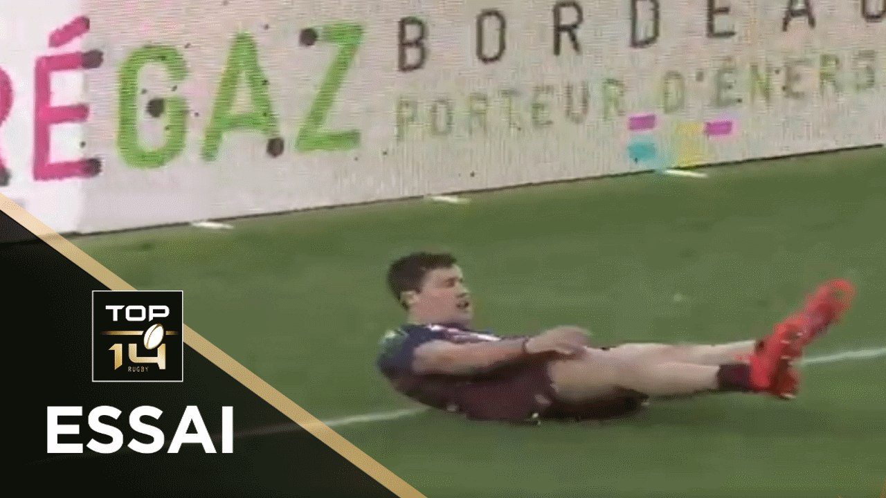 TOP 14 - Essai de Bautista DELGUY (UBB) - Bordeaux-Bègles - Lyon - J14 - Saison 2020/2021
