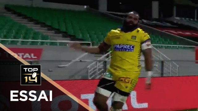TOP 14 - Essai de Peceli YATO (ASM) - Pau - Clermont - J14 - Saison 2020/2021