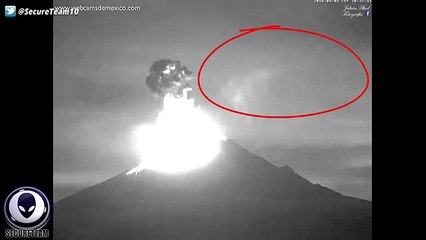 Strange Lights appear in sky after Volcano eruption