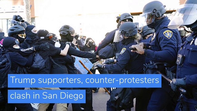 Trump supporters, counter-protesters clash in San Diego, and other top stories in US news from January 11, 2021.