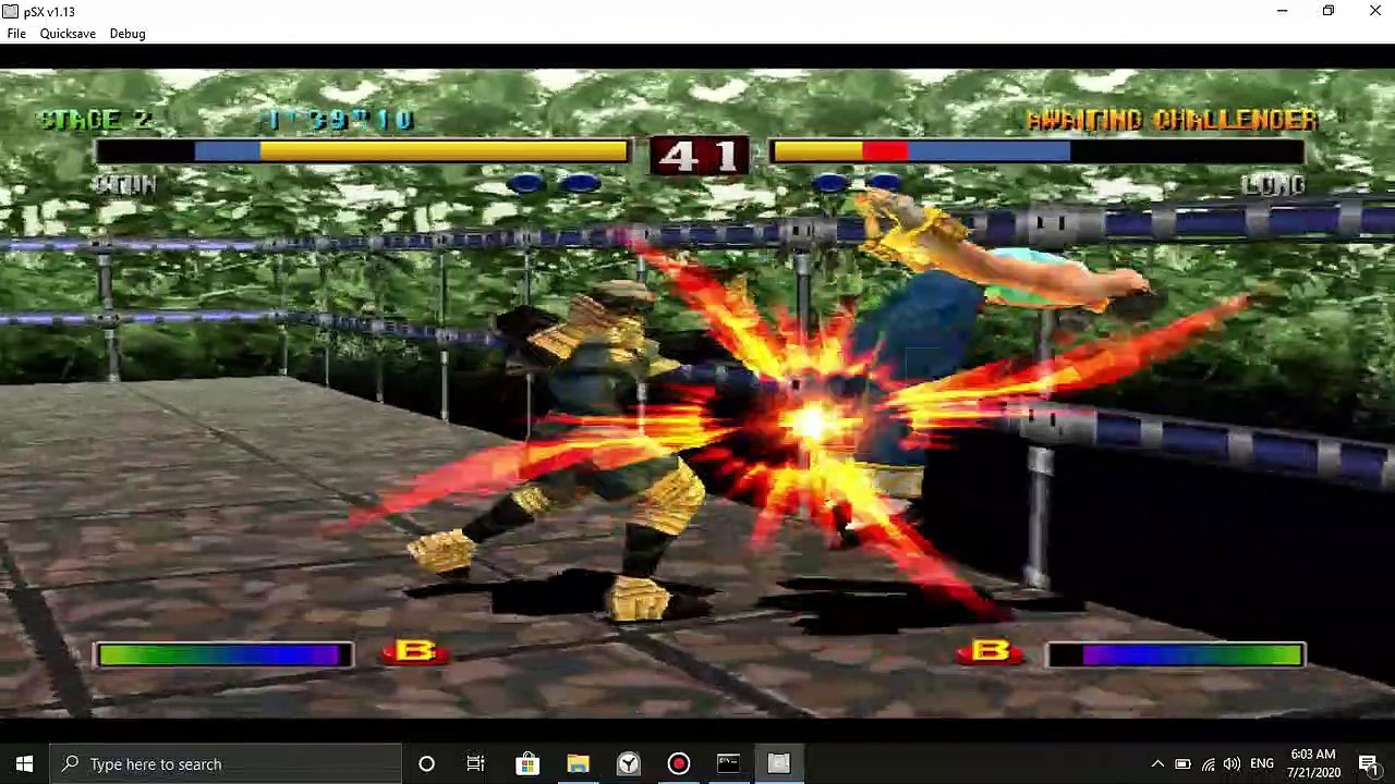 Stun(The Insect) defeats Long(The Tiger) (#1) - Bloody Roar 2