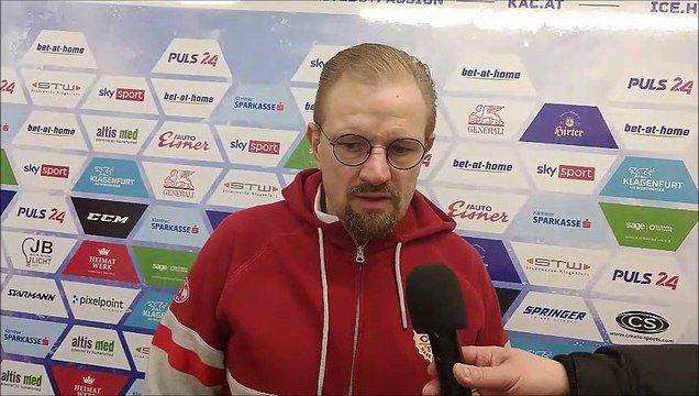 10.01.21: Petri Matikainen (KAC) mit Statement nach Heimsieg