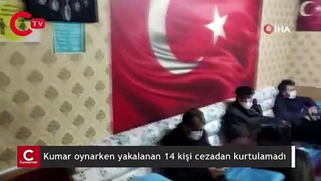 Kumar oynarken yakalanan 14 kişi yeminler etse de ceza yemekten kurtulamadı