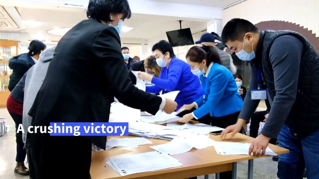 Kyrgyz presidential frontrunner claims victory in post-vote speech