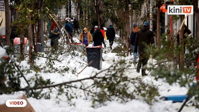 Spain paralysed by snowstorm, sends out vaccine, food convoys