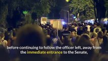 Capitol cop led DC rioters from open Senate chambers door before it was