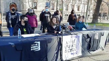 Adrià Carrasco torna de l'exili - Discurs per part del grup de suport