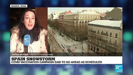 Spain snowstorm: Covid vaccination campaign said to go ahead as scheduled