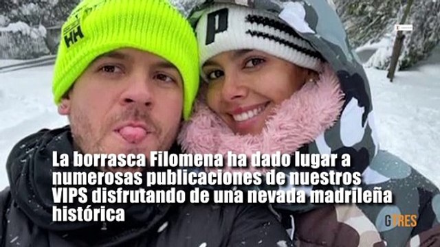 Así reciben los famosos la nieve en Madrid: desnudos y otras locuras