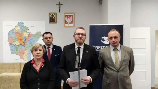 Grzegorz Braun - konferencja prasowa