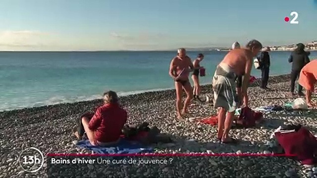 Nice : des aficionados de la baignade par tous les temps