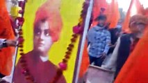 स्वामी विवेकानंद के जन्म दिवस पर अखिल भारतीय विद्यार्थी परिषद ने निकाली शोभायात्रा