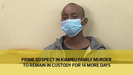 Prime suspect in Kiambu family murder to remain in custody for 14 more days