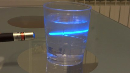 Laser fluorescence in tonic water