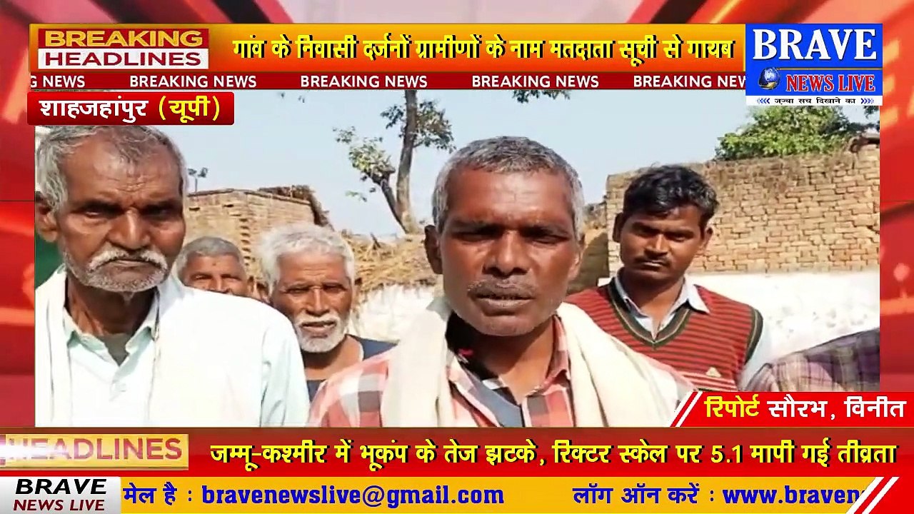 Khudaganj : मतदाता सत्यापन में सामने आयी बड़ी लापरवाही, ग्रामीणों ने बीएलओ और प्रधान पर लगाया धांधलेबाजी का आरोप | #BraveNewsLive