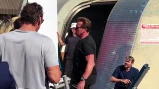 70 Year Old Arnold Schwarzenegger Goes Back To Muscle Beach