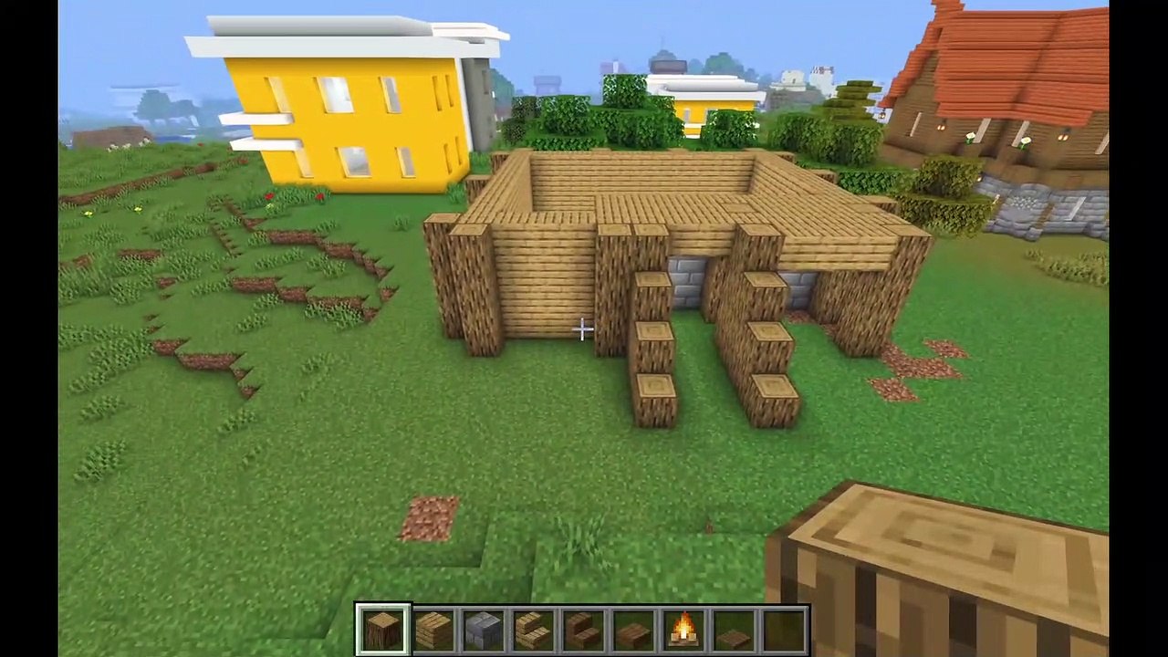How to make a large cottage house in Minecraft