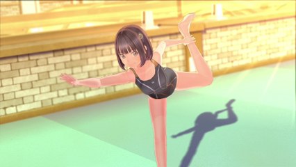 水着でヨガしてるJKがプールサイドで元気な件。