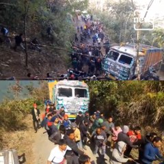 Unity Of The Village Helps To Pull The Truck Out Of Trench