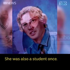 Catherine McGregor speaks to students