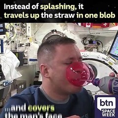 What happens to water in space?