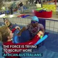 African-Australians learn to swim before joining Vic police force
