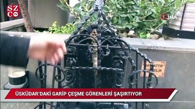 Üsküdar’da garip çeşme görenleri hayrete düşürdü