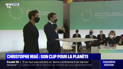 Christophe Maé reçu à l'Élysée grâce à son clip pour la planète, à l'occasion de l'ouverture du One Planet Summit