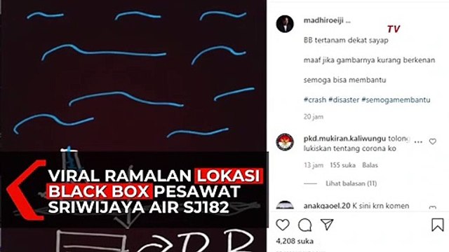 Viral Ramalan Lokasi Black Box Pesawat Sriwijaya Air SJ182