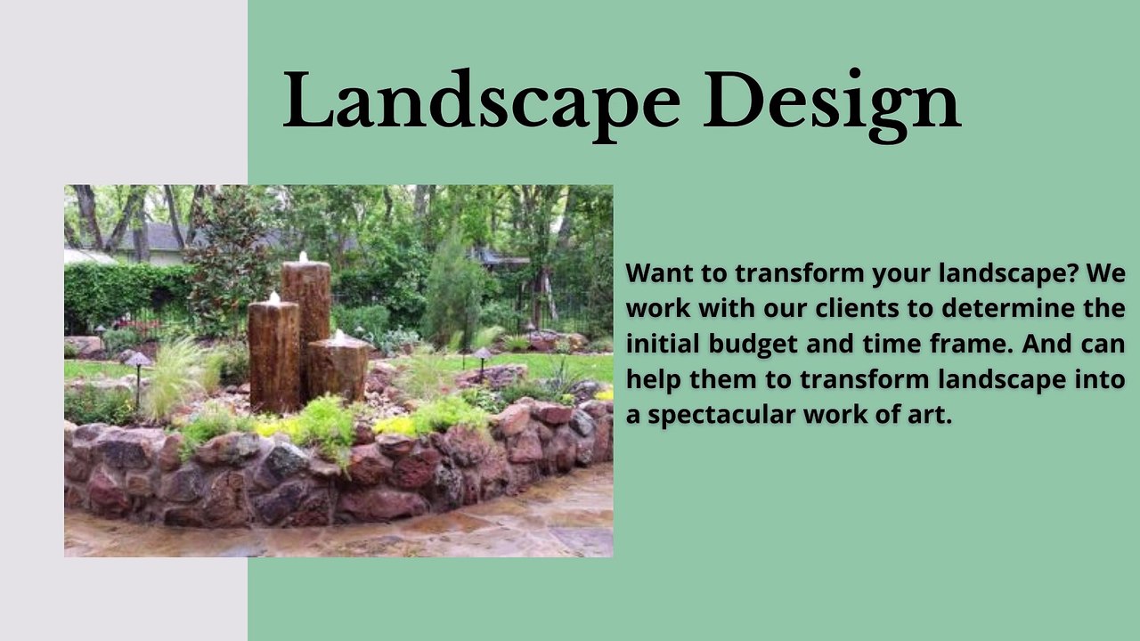 Landscape Design and Maintenance Services