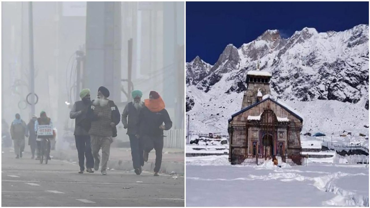 Thick fog in Delhi, snowfall in kedarnath & Badrinath