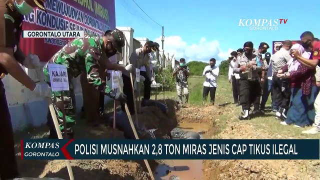 Polisi Musnahkan 2,8 Ton Miras Jenis Cap Tikus Ilegal