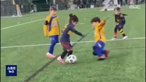 [스포츠 영상] 메시 못지 않은 축구 신동의 드리블 묘기