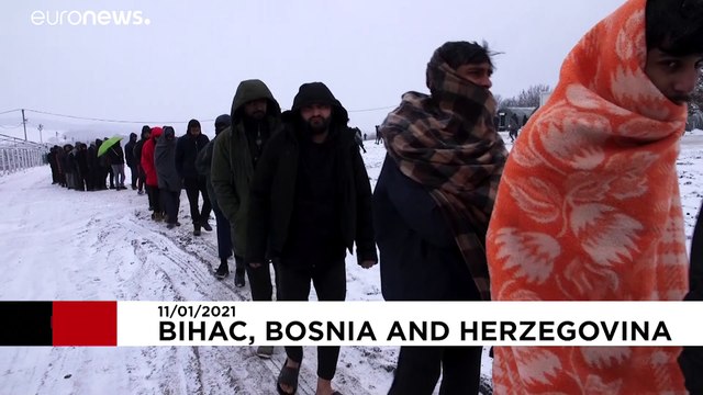 Skin conditions and no utilities as migrants facing bleak winter in Bosnian camp