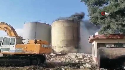 Atıl fabrikanın yağ silolarında çıkan yangın söndürüldü